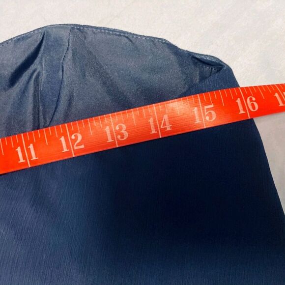 David's Bridal Dress Sz 2 Navy Blue Strapless Chiffon Brides Formal Cocktail - Picture 4 of 11